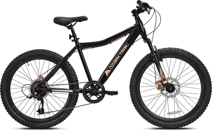 24  Ozark Trail Vibe Mountain Bicycle  8 Speed  Black  Fits Riders 4 6  - 5 6   Teen