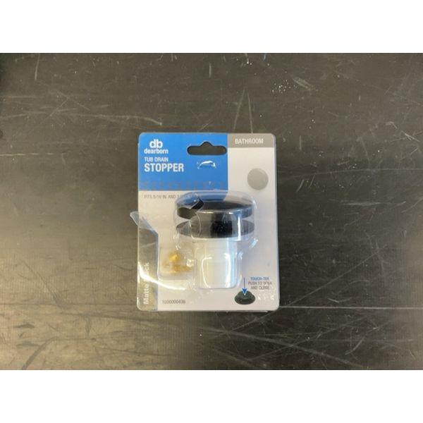 Dearborn Matte Black Tub Drain Stopper - Touch-Toe, Easy Installation Retail $15.00