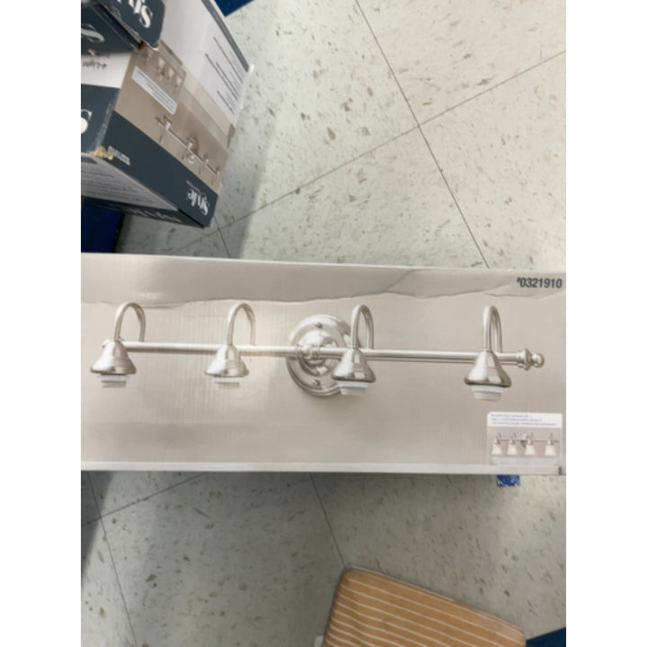 Portfolio FV09-041-5 4-Light Brushed Nickel Bathroom Vanity Light Fixture