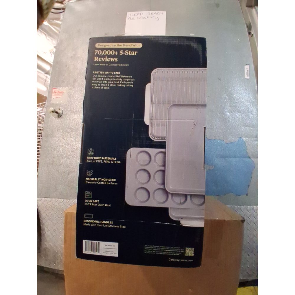 Caraway Nonstick Ceramic Bakeware Set (5 Pieces) - Baking Sheets, Assorted Baking Pans, & Storage - Aluminized Steel Body - Non Toxic, PTFE & PFOA Free - Navy Retail $232.00