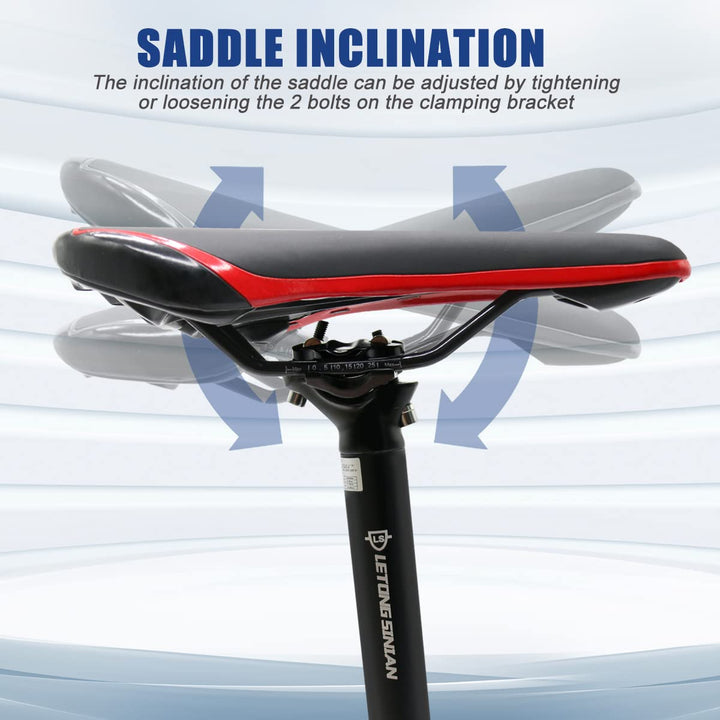 Bike Seat Post, Aluminum Alloy Bicycle Seat Post 27.2 / 30.9 / 31.6 * 350mm, Bike Seatpost for MTB Road Bike BMX