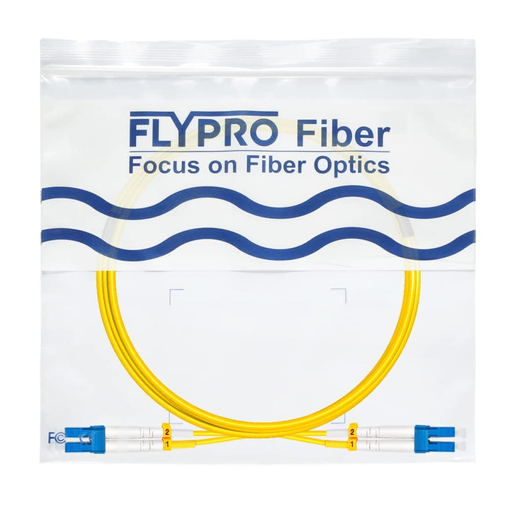 FLYPROFiber- 4M OS2 Fiber Patch Cable LC to LC, Length Options: 0.2m-300m, 1G/10GB Single Mode Duplex 9/125um SMF Fiber Optic Cable Cord LSZH 4Meter(13ft)