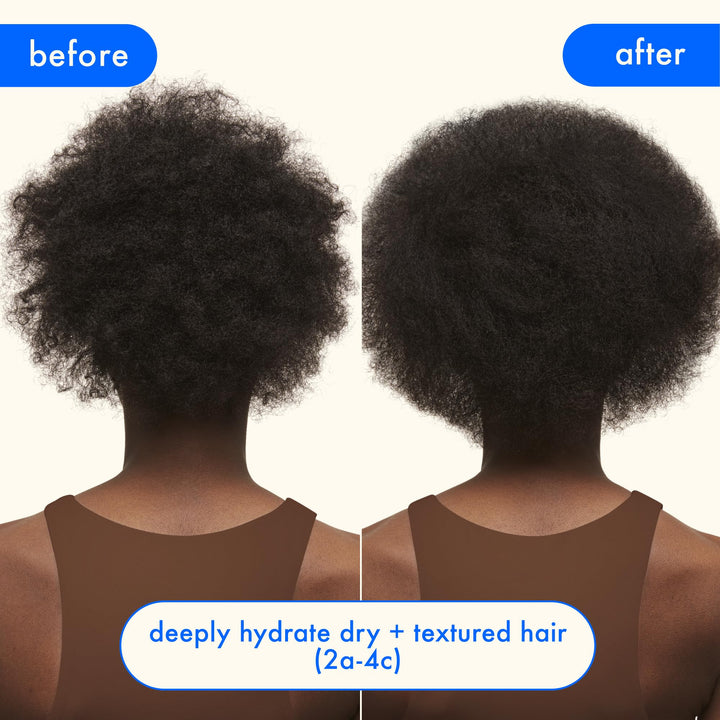 amika hydro rush intense moisture conditioner with hyaluronic acid, 1000ml | for dry, textured, or coarse hair types 2a-4c, long-lasting hydration, color-safe, keratin + chemically treated safe