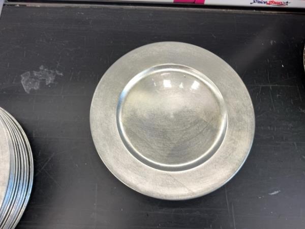 Decorative Charger Plate - Metallic Silver Retail $7.50