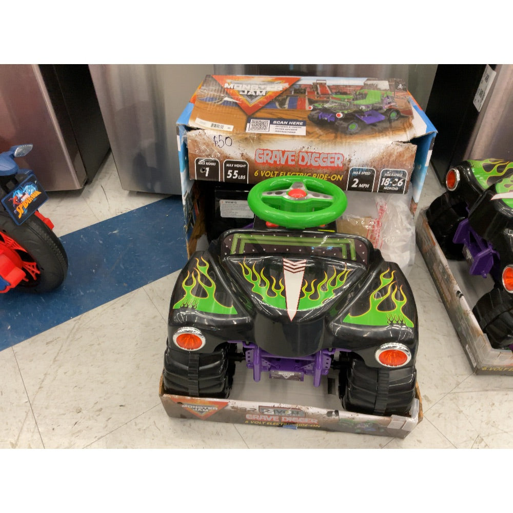 Monster Jam Grave Digger - 6 Volt Electric Ride-On, 2 MPH, Ages 18-36 Months