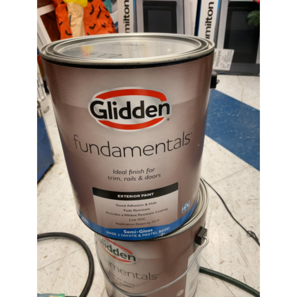 Glidden Fundamentals Exterior Paint Tintable Base / , Semi-Gloss, 1 Gallon