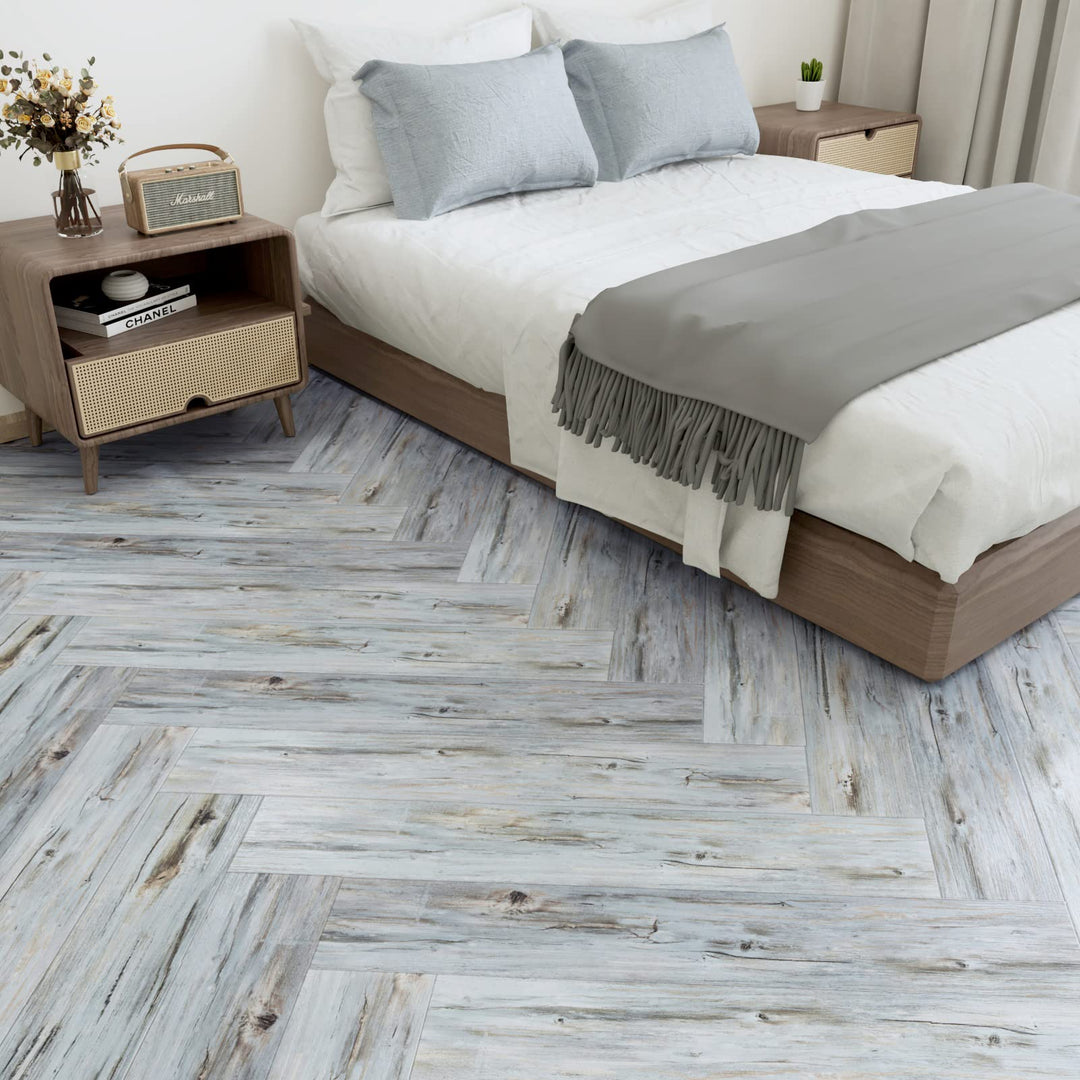 STICKEEP Peel and Stick Bathroom Floor Tiles 16 PCS Vinyl Tiles Peel and Stick Floor Tile Waterproof Laminate Flooring Sticky Tiles for Floor Vinyl Plank Temporary Flooring for Renters Bedroom Kitchen
