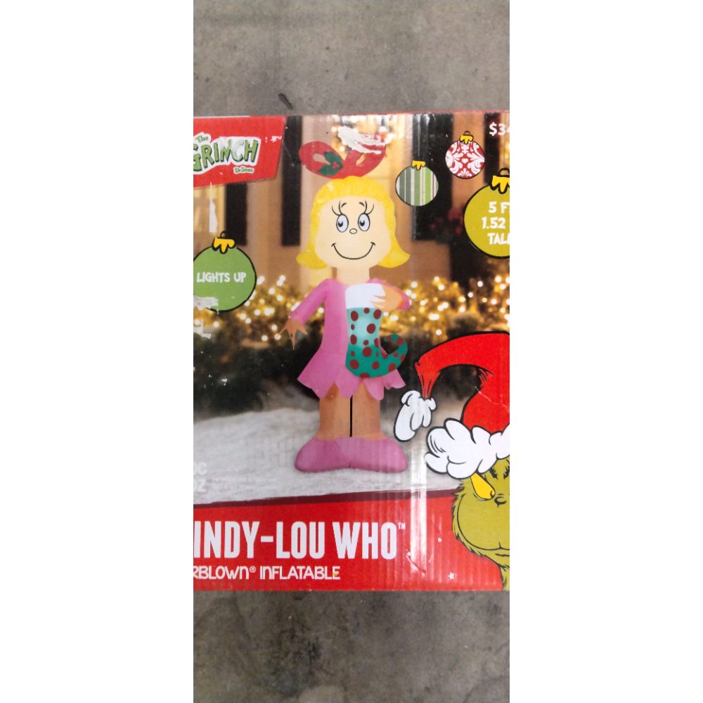 The Grinch Cindy-Lou Who Airblown Inflatable - 5 FT Tall, Lights Up Retail $34.00