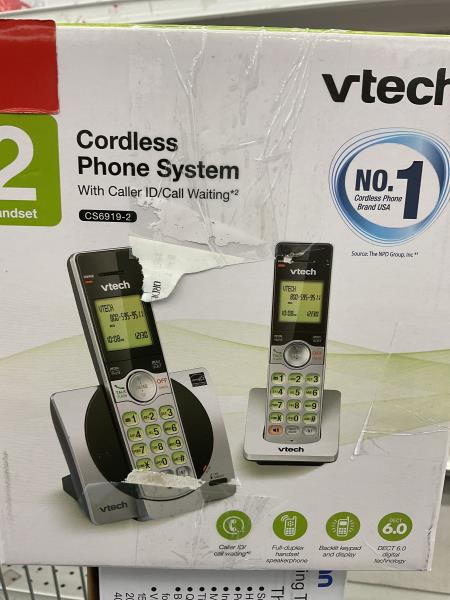 Vrtech 2 Cordless Phone System Retail $39.58