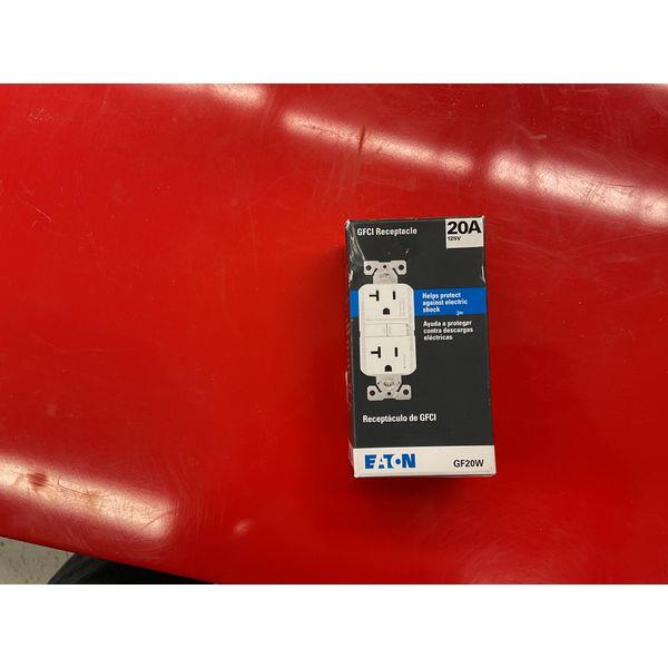 Eaton GFCI Receptacle, GF20W - 20A, 125V
