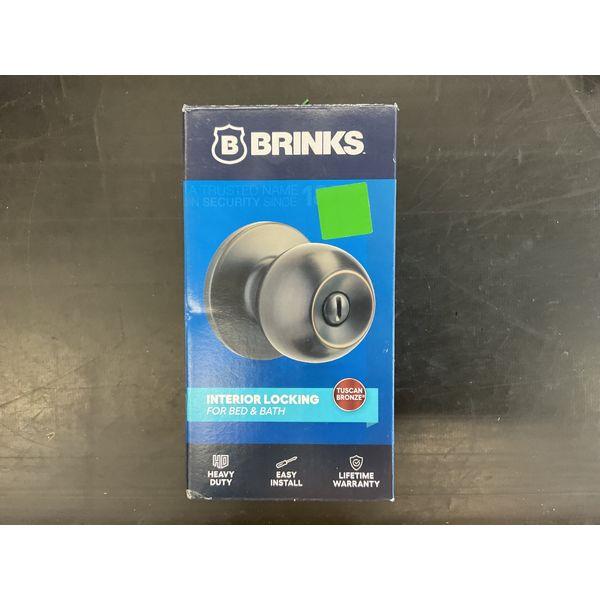 Brinks Interior Door Knob - Tuscan Bronze, Bed & Bath, Heavy Duty