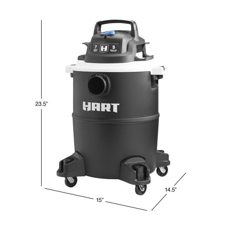 HART 7 Gallon 5 Peak HP Poly Wet/Dry Vacuum  VOC708PF 3701