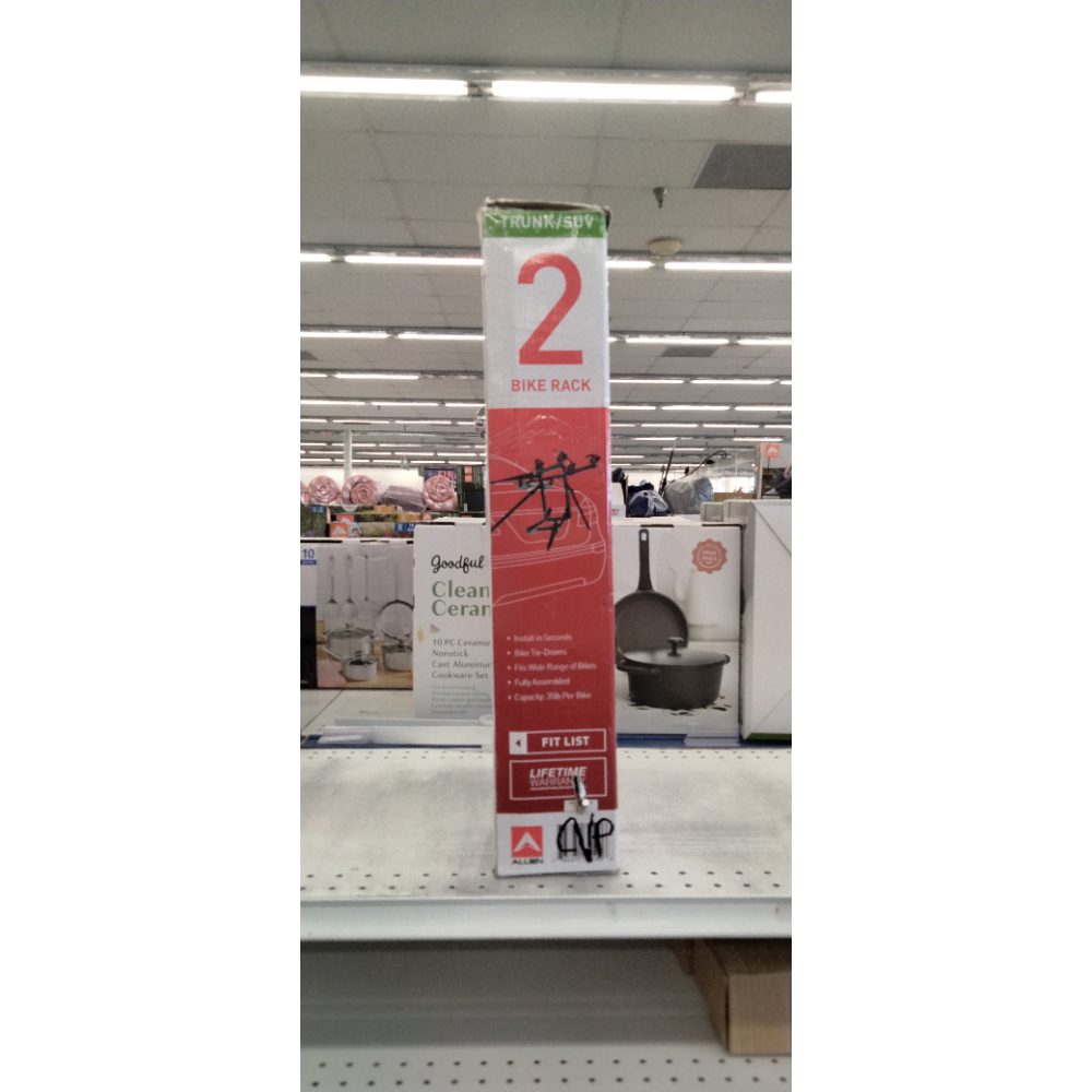 Allen Sports Deluxe 2-Bicycle Trunk Mounted Bike Rack Carrier  Model 102DN  Black