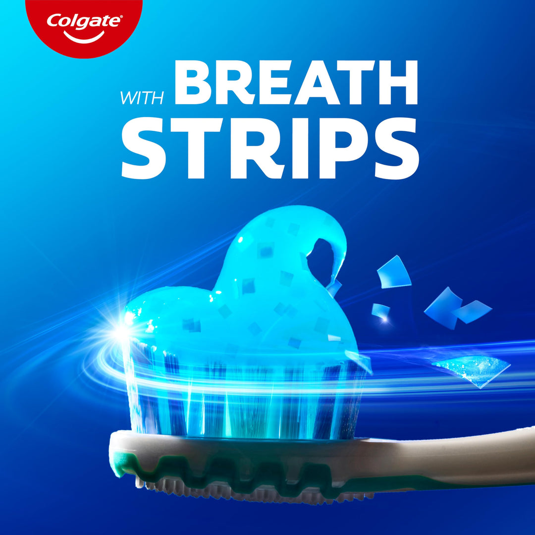 Colgate MaxFresh Cool Mint Toothpaste Pack, Fresh Breath Toothpaste with Fluoride and Hundreds of Mini Breath Strips, Leaves Mouth Feeling Refreshed for Hours, 6.3 oz