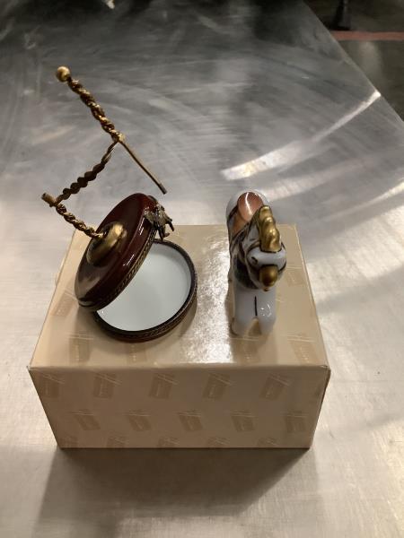 Limoges France Porcelain Horse & Carousel Box Set Retail $149.99