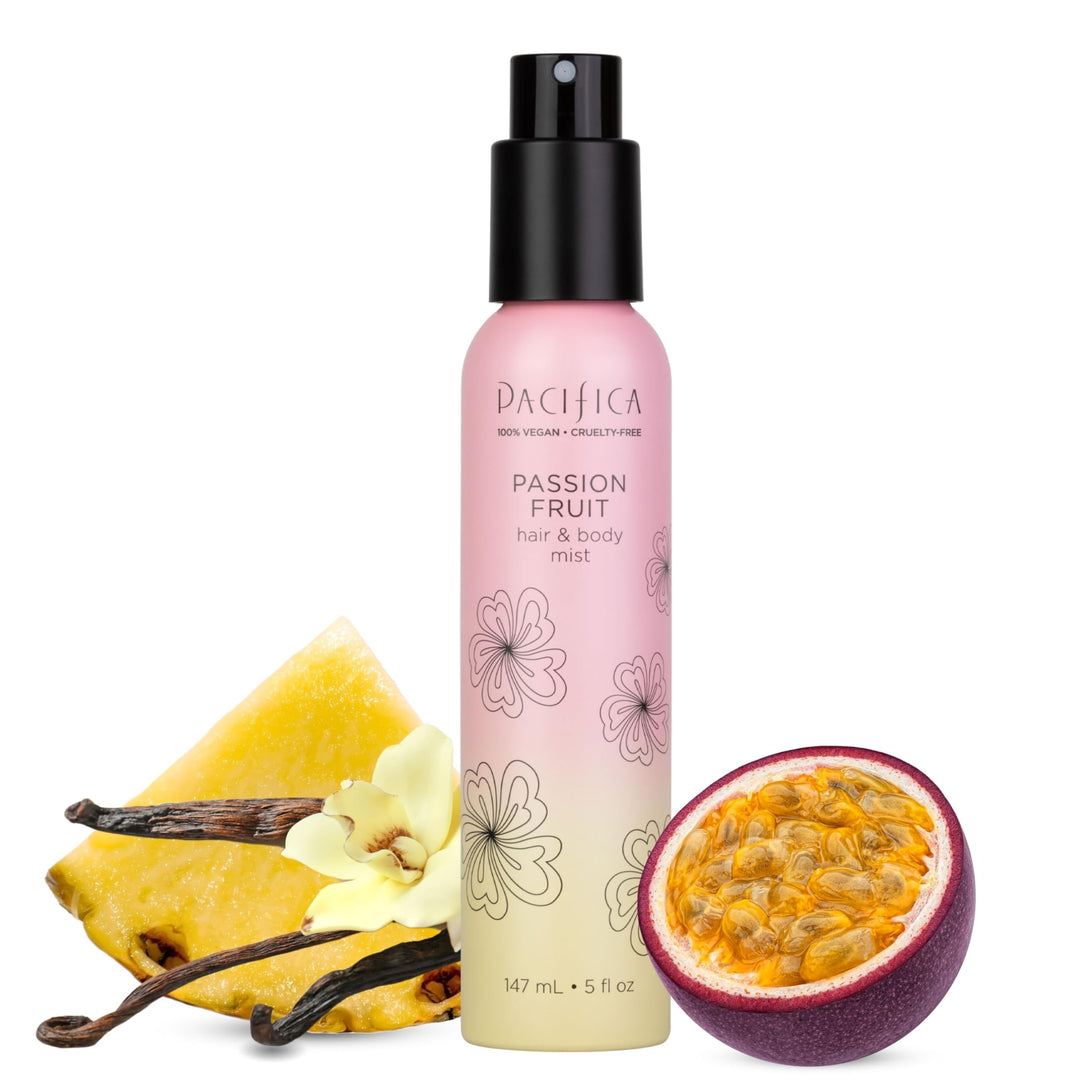 Pacifica Hair Mist Perfume & Full Body Spray for Women - Passion Fruit Body Mist Fragrance w/Pineapple, Orange Blossom, Vanilla, Sandalwood & Bergamot Ã¢â‚¬â€œ Alcohol-Free, Vegan & Cruelty-Free, 5 oz