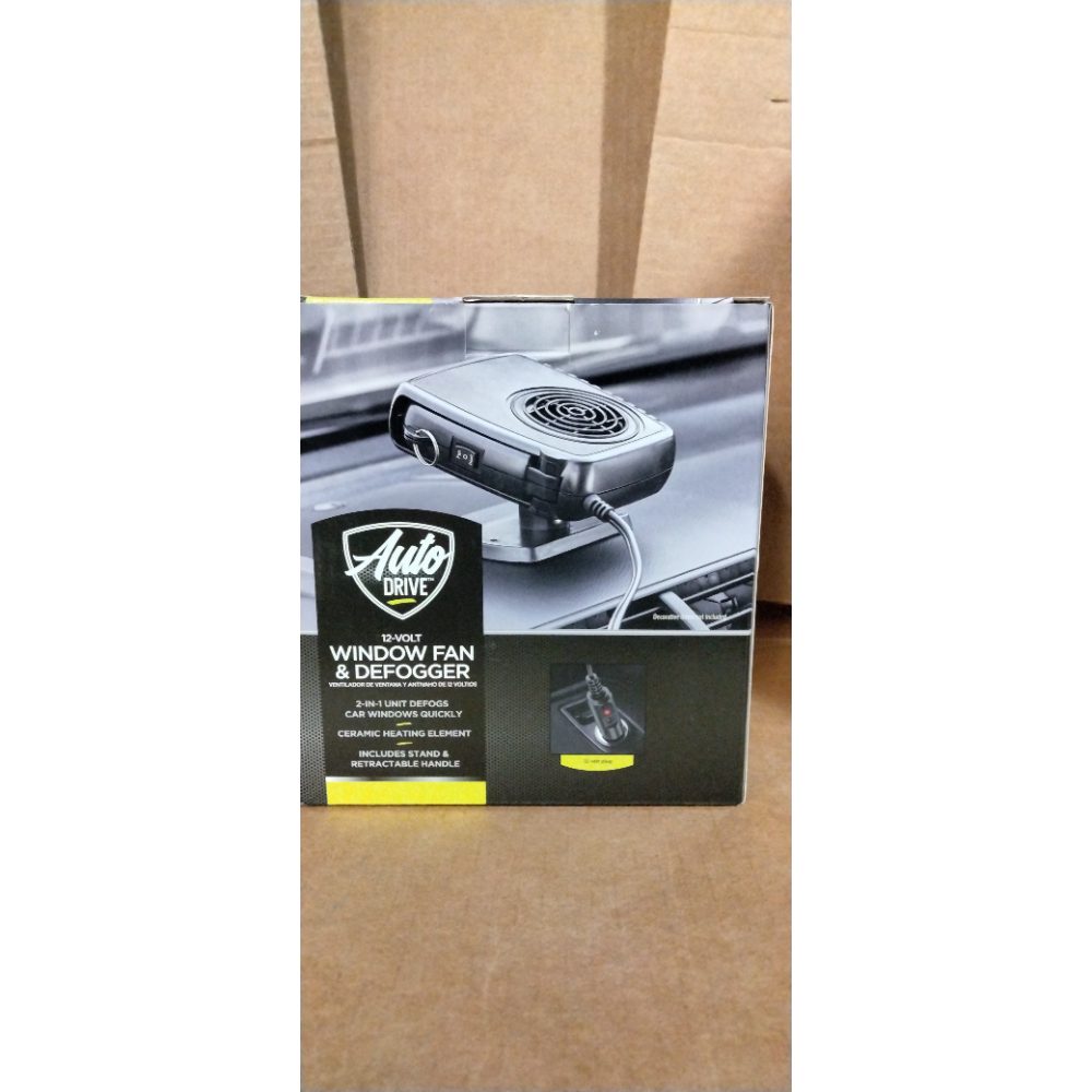 AutoDrive 12-Volt Window Fan and Defogger with Stand. Fits All Cars, Trucks, RV,