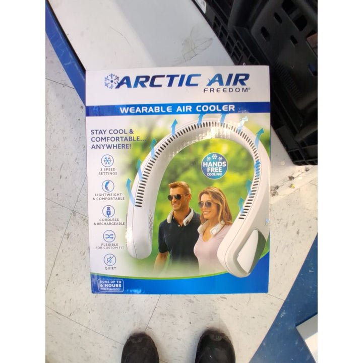 Arctic Air Freedom Neck Cooler  Portable Neck Fan with 3 Fan Speeds  USB Charging  6-Hour Battery