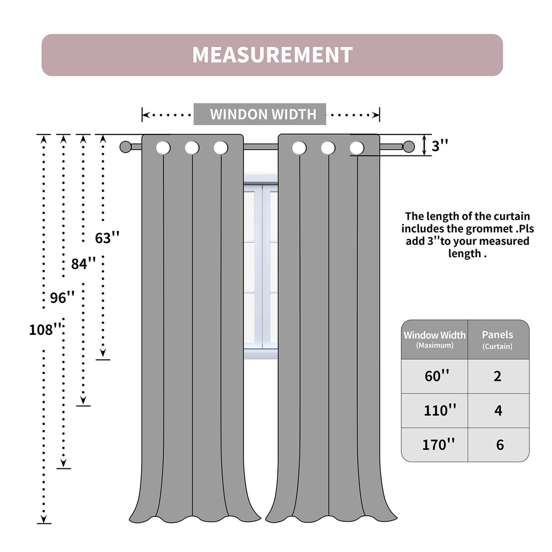 D E CURTAIN 100% Blackout Curtains for Bedroom, Full Room Darkening Curtains 96 inches for Quality Sleep Long 2 Panels(52 x 96 Inch,Light Purple Drapes)