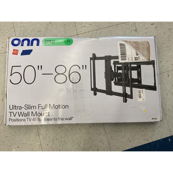 onn. Ultra-Slim Full Motion TV Wall Mount - 50"-86" TVs, Positions TV Closer Retail $70.00