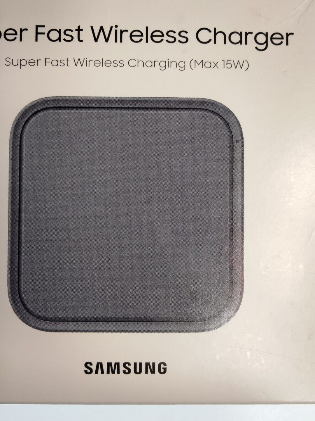 Samsung 15W Wireless Charger  Portable Charger W/ USB Type C Included  Dark Gray