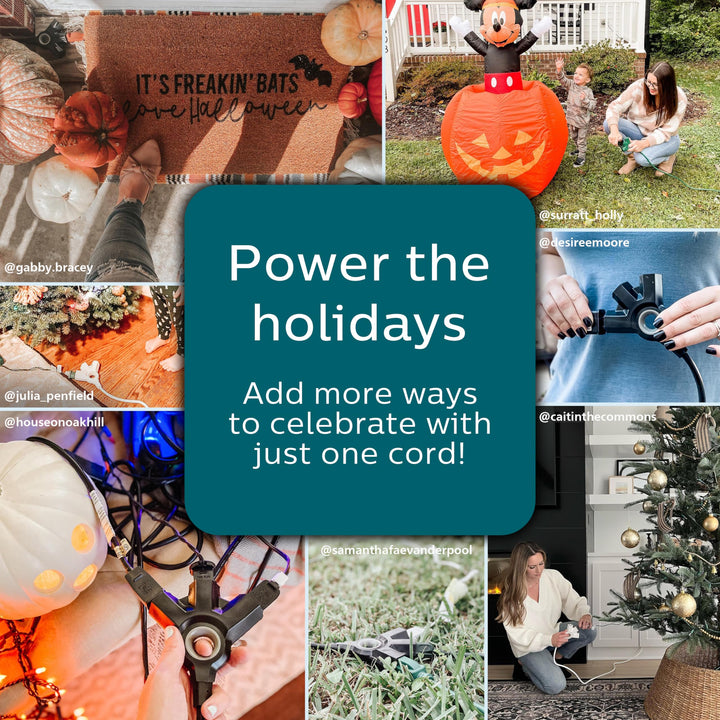 Philips EZGrip Outdoor Extension Cord with Multiple Outlets, Grounded 3 Prong Cord, Short Extension Cord Indoor with Multiple Outlets, Heavy Duty, 8 Ft, 16 AWG, Whitw, SPC3183EZT1/37