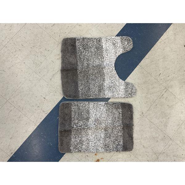 Bathroom Rug Set - Shag, Non-Slip, Absorbent, Gray Retail $19.69