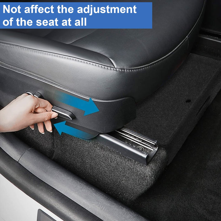 Octomo Under Seat Storage Box Compatible with Tesla Model Y 2020-2023, 2PC, Felt Texture Hidden Storage Bin Box