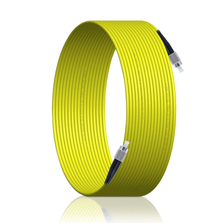 XWYWX 7M/23FT FC/UPC to FC/UPC SM SX LSZH 3.0mm Indoor Fiber Optic Patch Cord, FC to FC Single Mode 9/125Ã‚Âµm Simplex FC-FC Optical Fiber Jumper Cable Compatible with OS1&OS2-XFUFU111-7