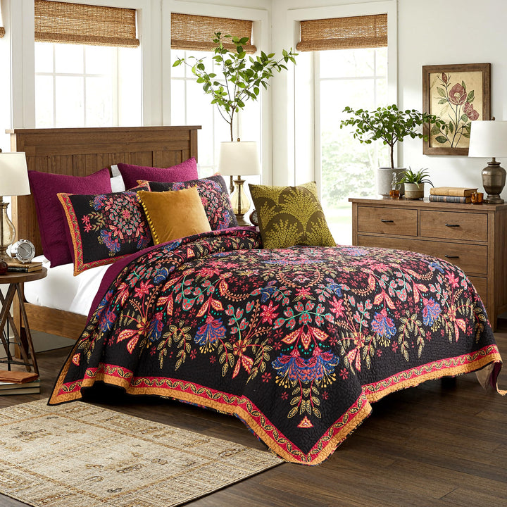 Greenland Home Fashions Jessa Vintage Boho Quilt Set, 3-Piece King/Cal King
