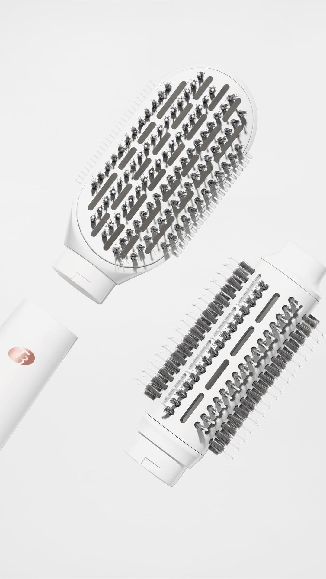 T3 AireBrush Duo Interchangeable Hot Air Blow Dry Brush with Two Attachments Includes 15 Heat and Speed Combinations, T3 IonFlow Technology, Volume Booster Switch, Lock-in Cool Shot