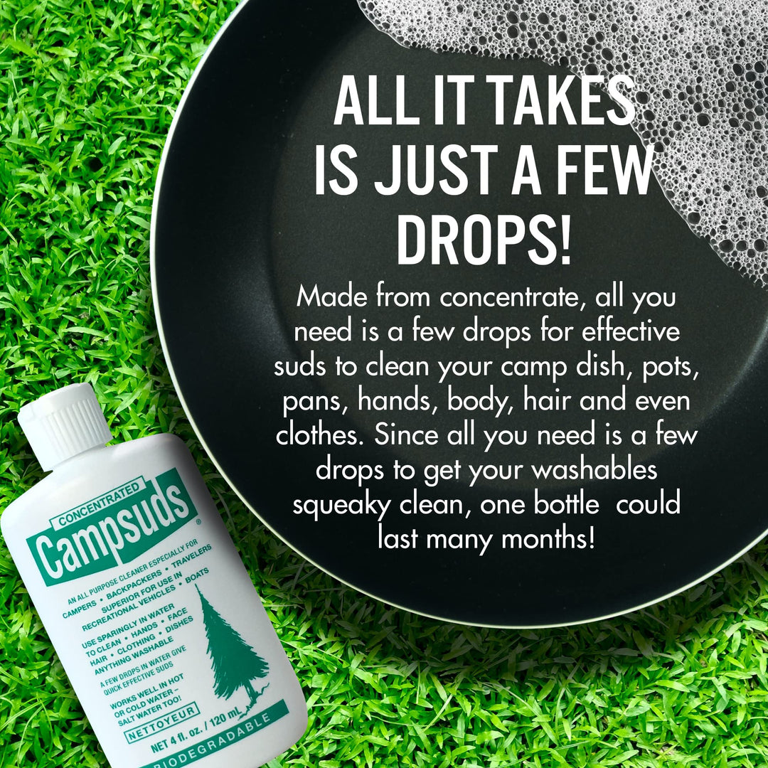 Concentrated Campsuds All Purpose Cleaner, 4-Ounce, Green