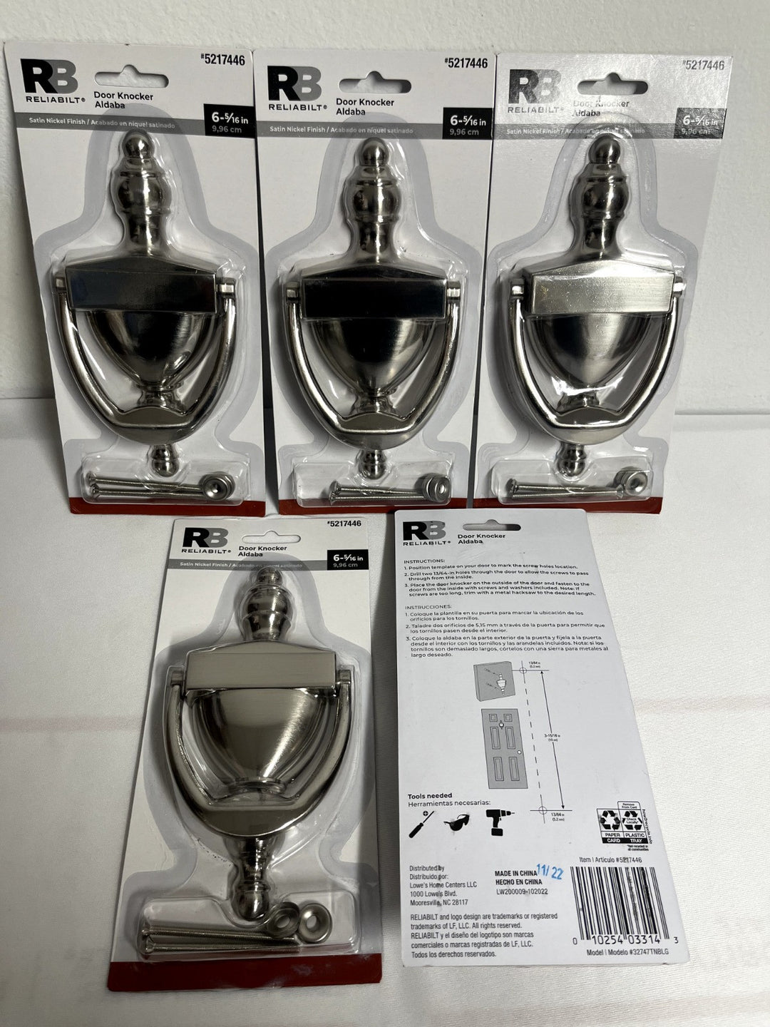 RELIABILT / 6-5/16-in Satin Door Knocker