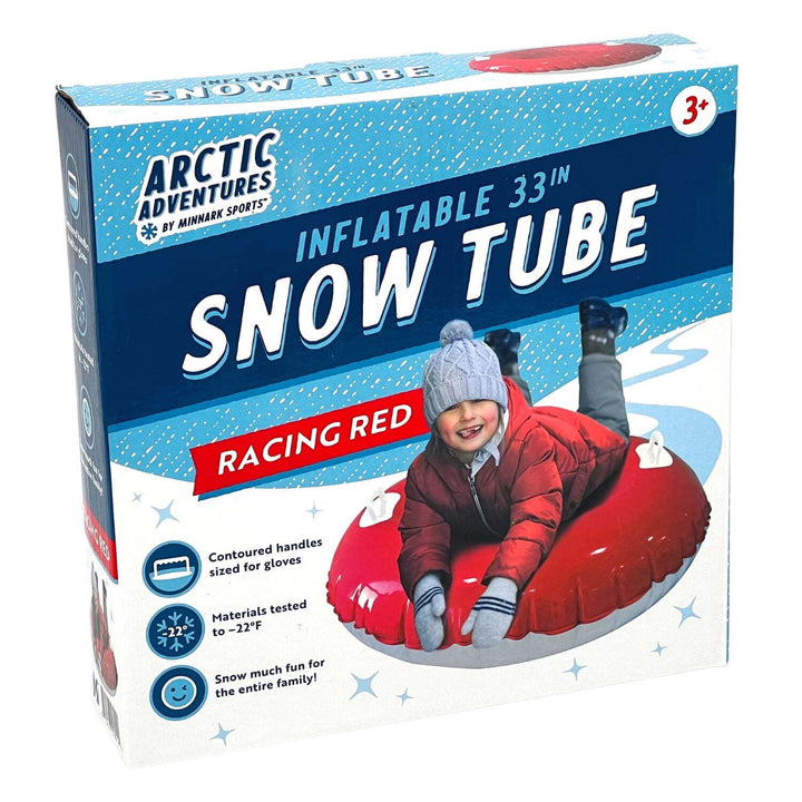 Inflatable Red Snow Tube Sleds Vinyl Children's Winter Accessories Ages 3+