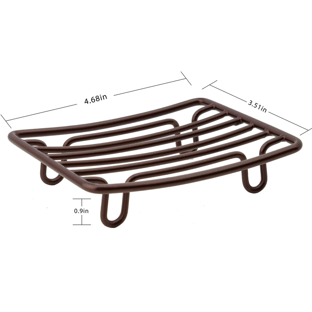 GUUKAR Bar Soap Dish Holder for Shower Bathroom Stainless Steel Rust Proof Self Draining, Bronze-2 Pack