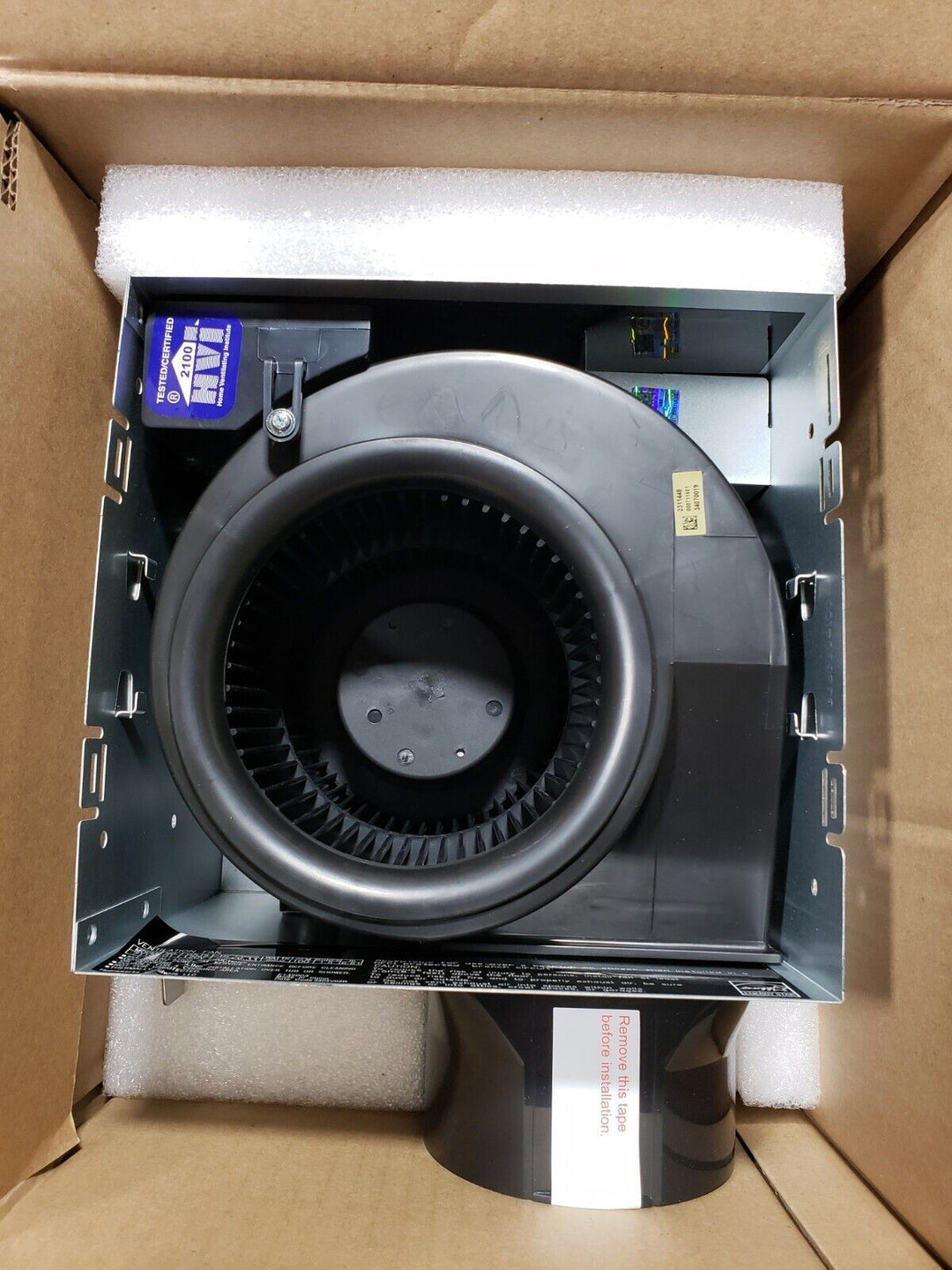 Ventilation Fan 1.5-Sone 100-CFM White Decorative Lighted Bathroom Fan (OPENBOX)