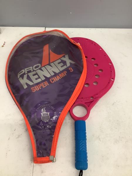 Pro Kennex Super Champ 3 Paddle Set with Case - Pink/Blue Retail $34.99