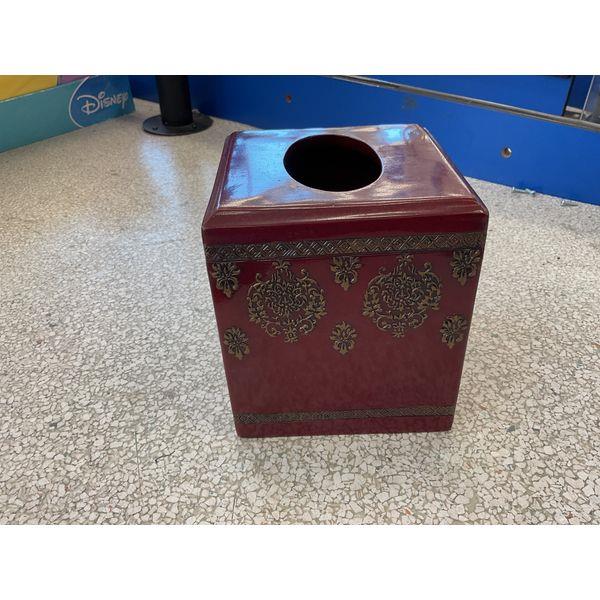 Decorative Tissue Box Cover - Embossed Red Square Design Retail $29.99