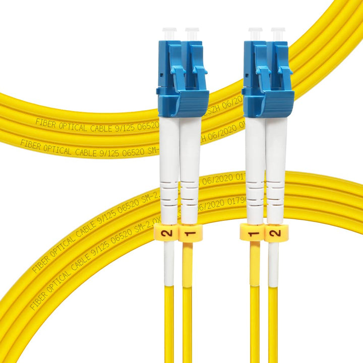 FLYPROFiber- 4M OS2 Fiber Patch Cable LC to LC, Length Options: 0.2m-300m, 1G/10GB Single Mode Duplex 9/125um SMF Fiber Optic Cable Cord LSZH 4Meter(13ft)