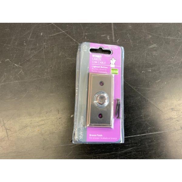 Style Selections Wired Lighted Button - Bronze Finish, LED Indicator Retail $15.00