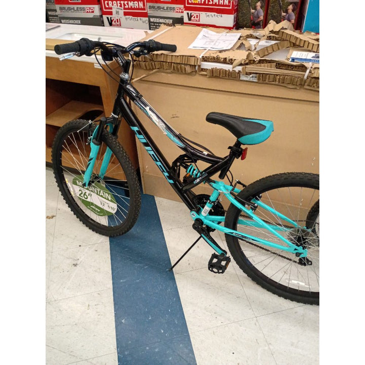 Trail Runner Women's Mountain Bike, Black and Blue, 26-inch