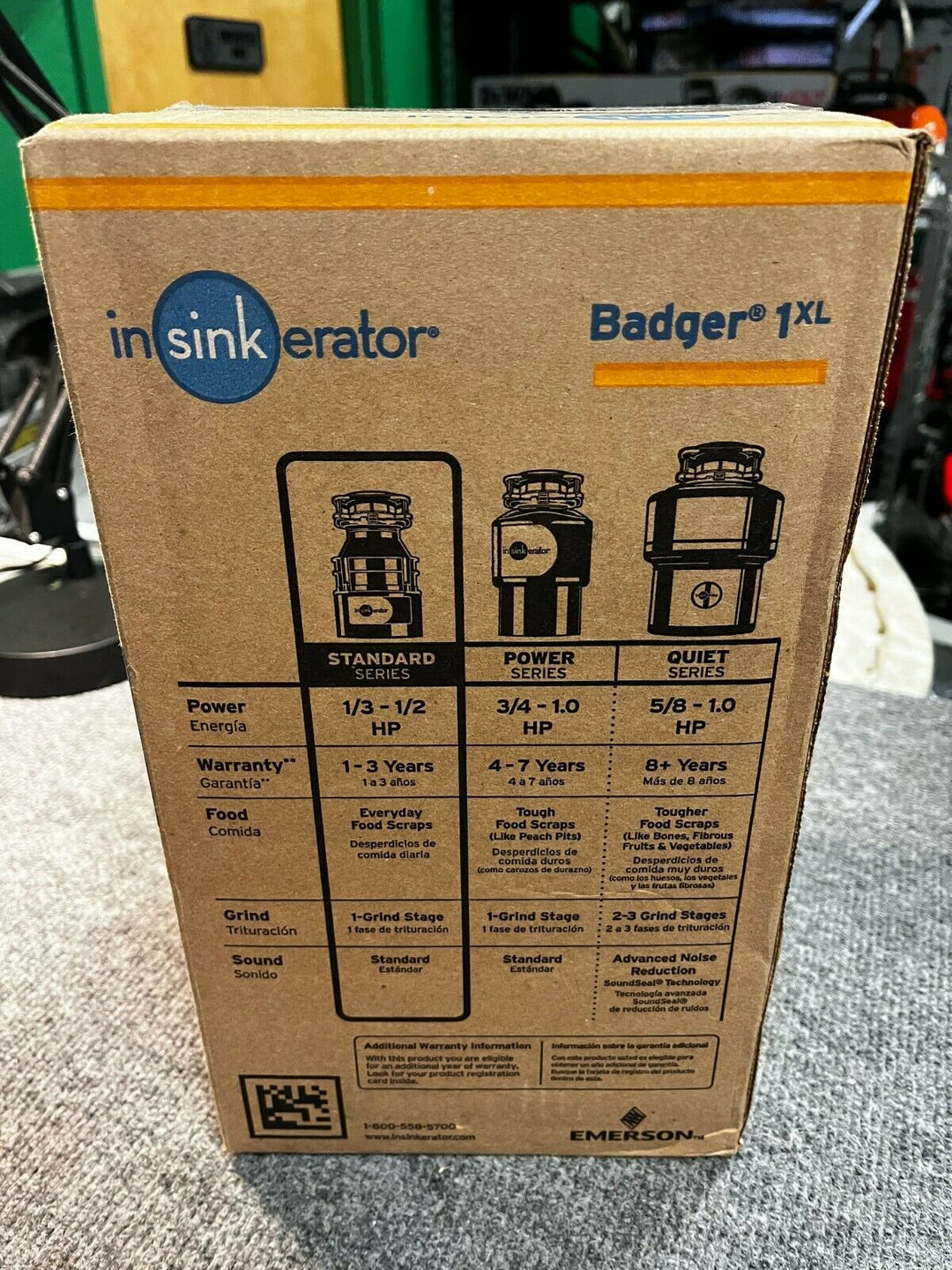 NEW InSinkErator Badger 1XL Garbage Disposal 1/3 HP Standard Series