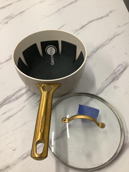 GreenPan Little Pot with Lid - Gold Handle Retail $45.00