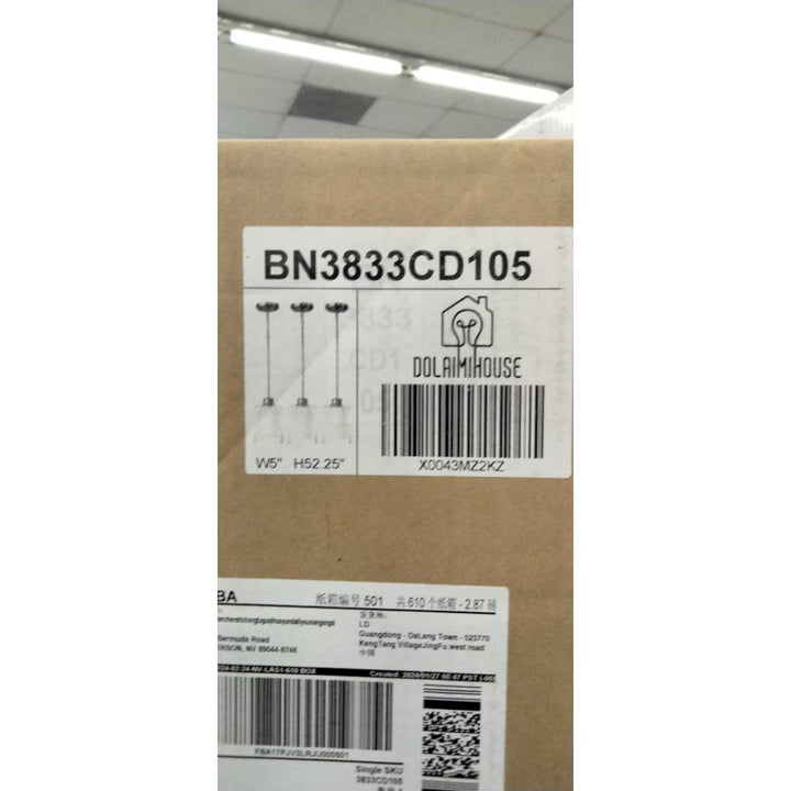 Dolaimi House 1 Light Indoor Mini Hanging Kitchen Island Pendant Light with Gold Finish,Clear Frosted Glass Chandelier Shade for Bar,Dining Room Over Sink (Blue Glass, 3 Pack)