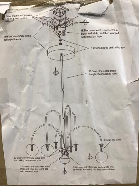 Chandeliers/Pendant lighting - P-DYJ-QW314, Fragile Retail $140.00