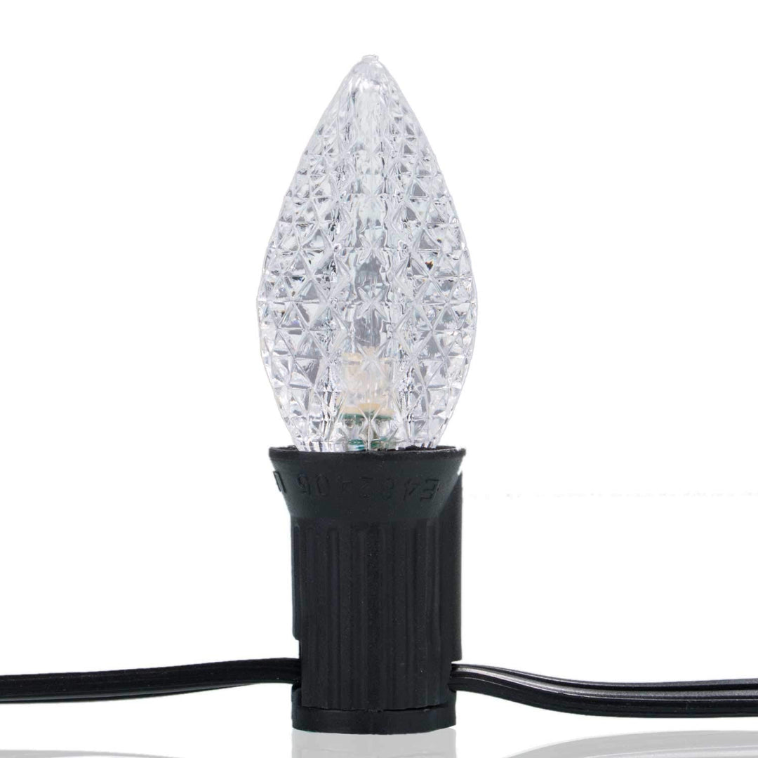 50 Pack C7 Led Replacement Christmas Light Bulb, C7 Shatterproof Led Bulbs for Christmas String Lights, E12 Candelabra Base, Commercial Grade Dimmable Holiday Bulbs, Cool White