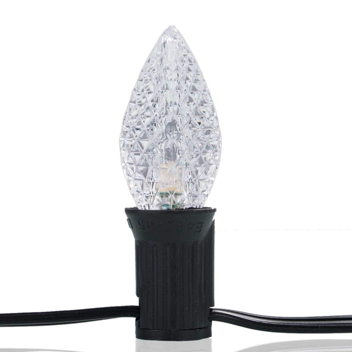 50 Pack C7 Led Replacement Christmas Light Bulb, C7 Shatterproof Led Bulbs for Christmas String Lights, E12 Candelabra Base, Commercial Grade Dimmable Holiday Bulbs, Cool White