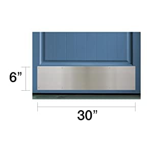 Gatehouse Kick Plate 6"x30" Satin Nickel Aluminum
