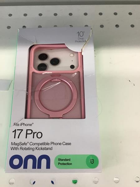 onn iPhone 17 Pro Case - MagSafe Compatible, Rotating Kickstand, Pink Retail $15.00
