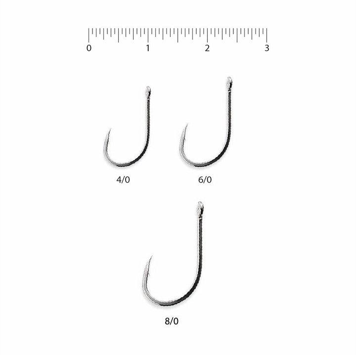 Team Catfish 6/0 Jack Hammer J Hooks (14 Pack) Wide Gap Design to Hold Live Bait, Cut Baits, and Plastics
